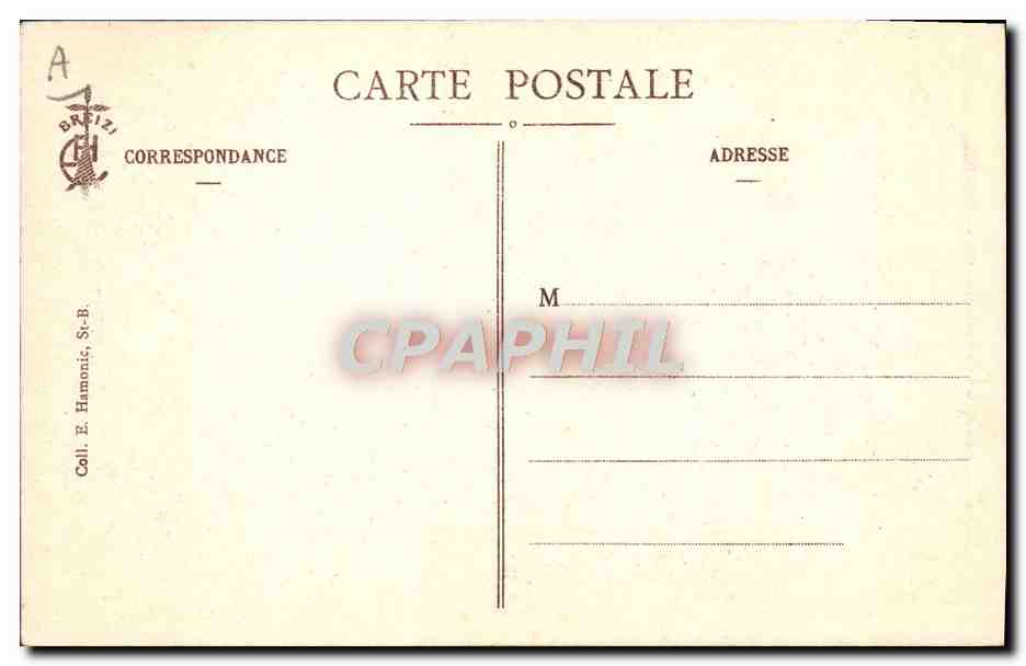 CPA Folklore Danses bretonnes La Gavotte Mariage  — Verso