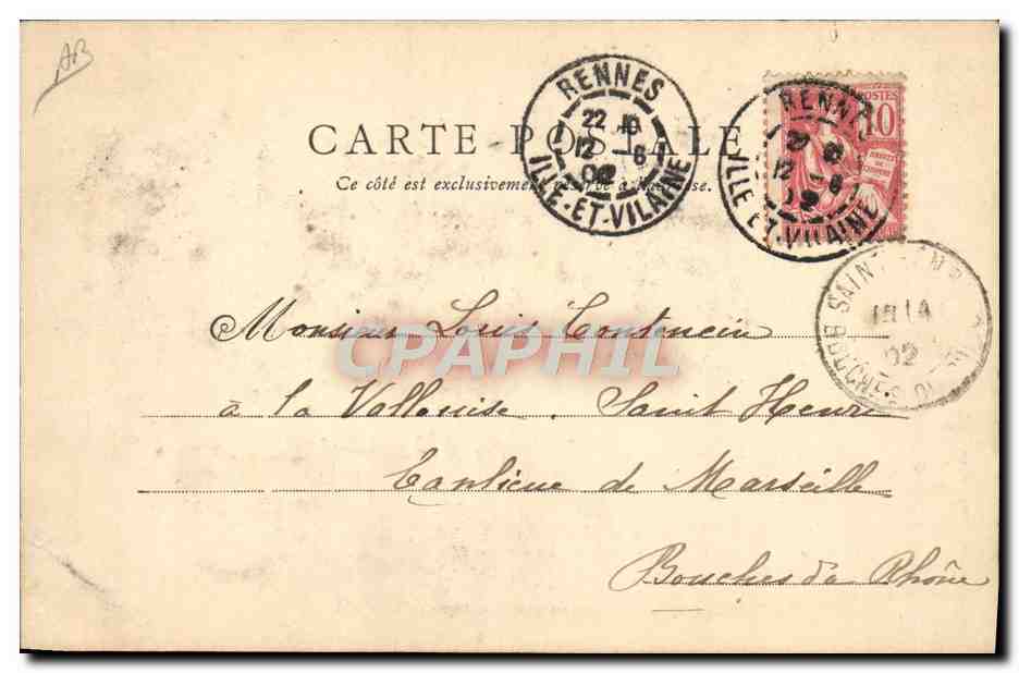 CPA Folklore Hennebont Nouveaux maries dansant Laride  — Rückseite