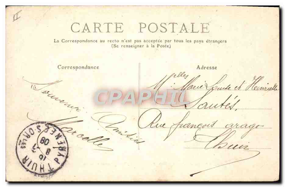 CPA Port Vendres Telegraphie sans fil  — Rückseite