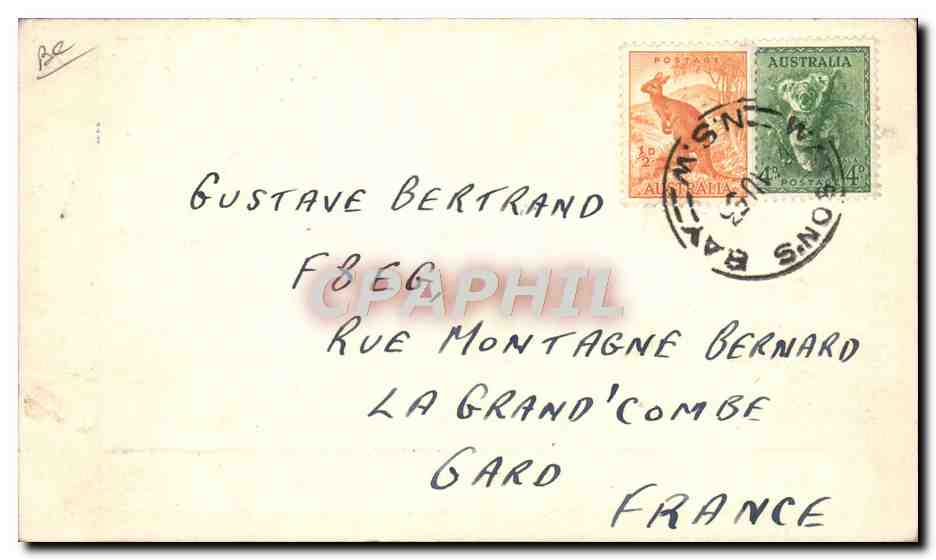 Contact radio VK2ABA — Australie — éditeur inconnu, n° de série non visible — Verso