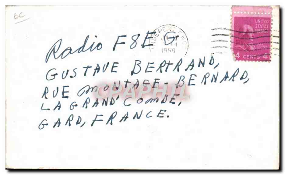 Independence, Virginia — Radio F8EG confirmant QSO — éditeur non visible — Reverso