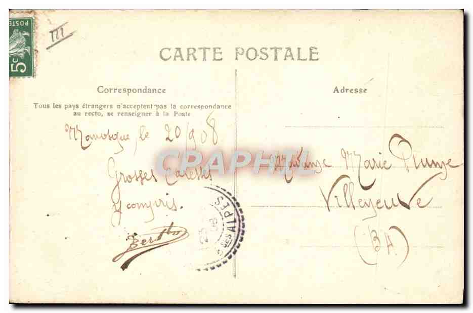 CPA Folklore Au bord de la mer Retour de peche  — Verso