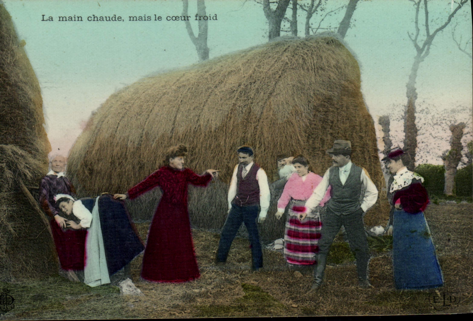 CPA Folklore La main chaude mais le coeur froid 