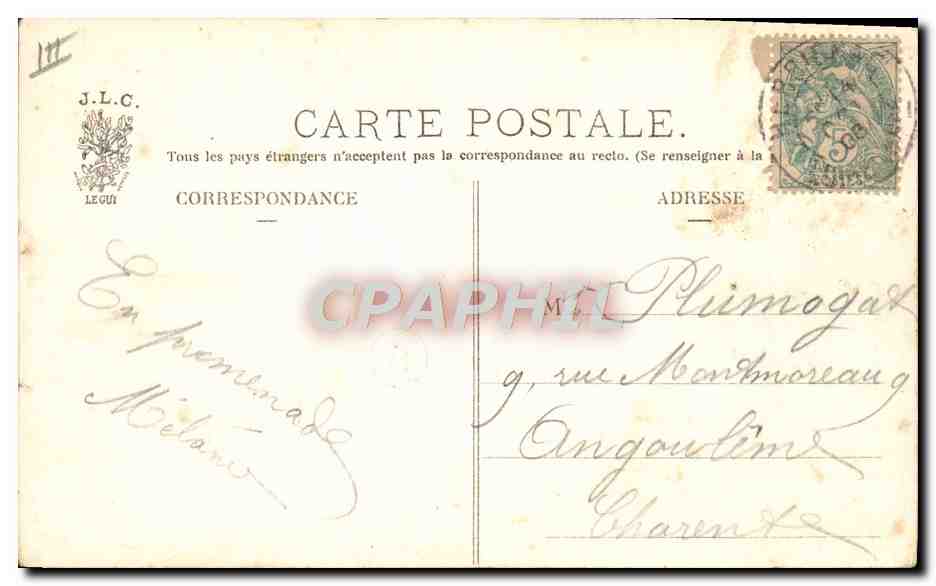 CPA Folklore Interieur de ferme  — Verso