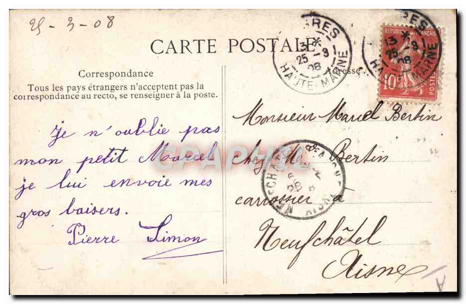 CPA Folklore La becquee Enfant  — Verso