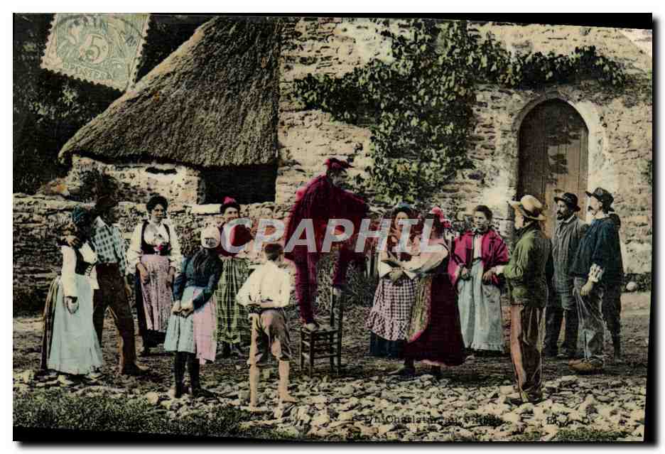 CPA Folklore Un charlatan Diable 