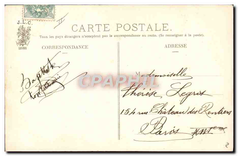 CPA Folklore La sorciere Enfants — Verso