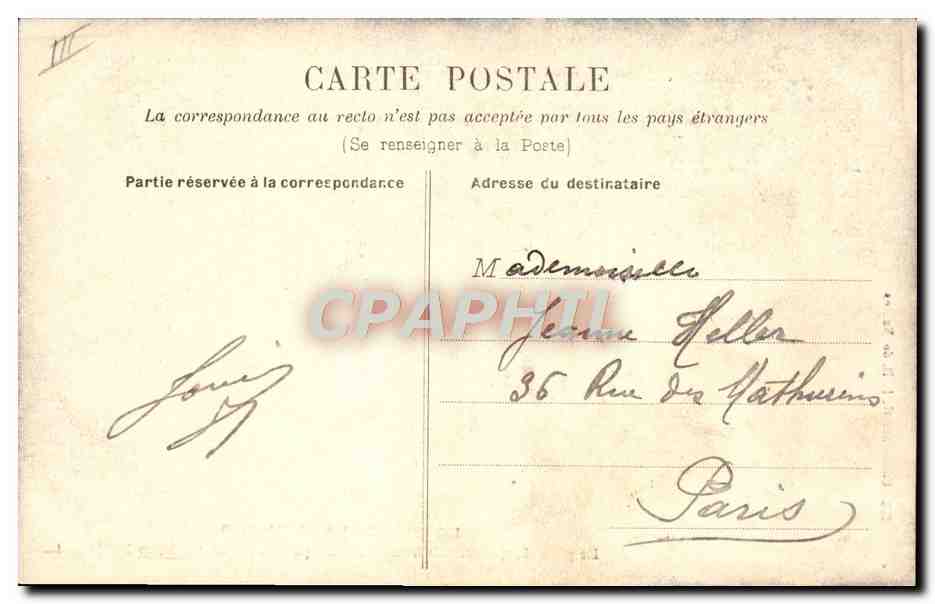 CPA Folklore Le bonheur aux Champs Le pere de quatre fils a marier  — Verso