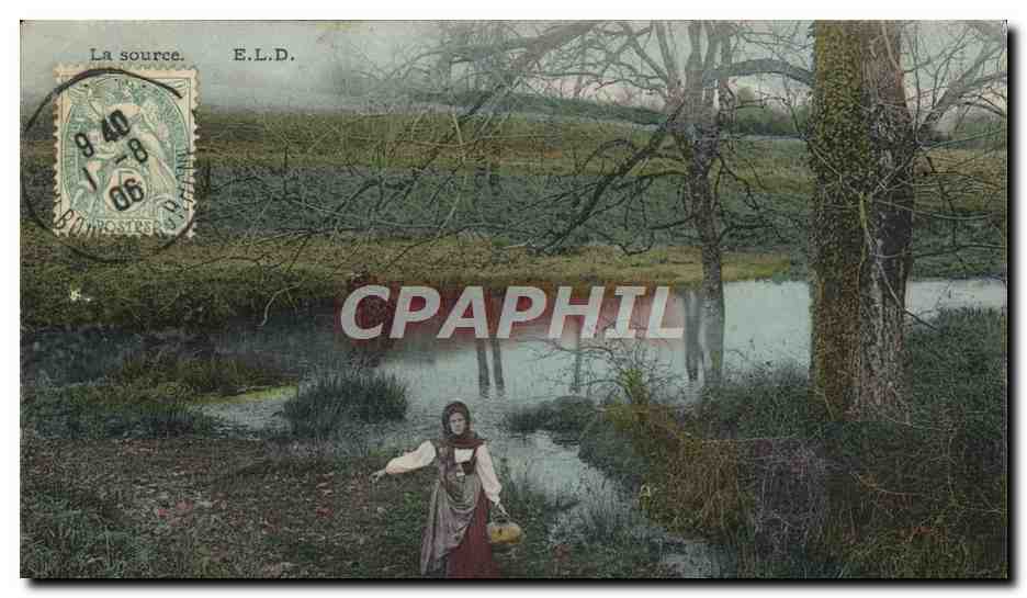 CPA Folklore La source