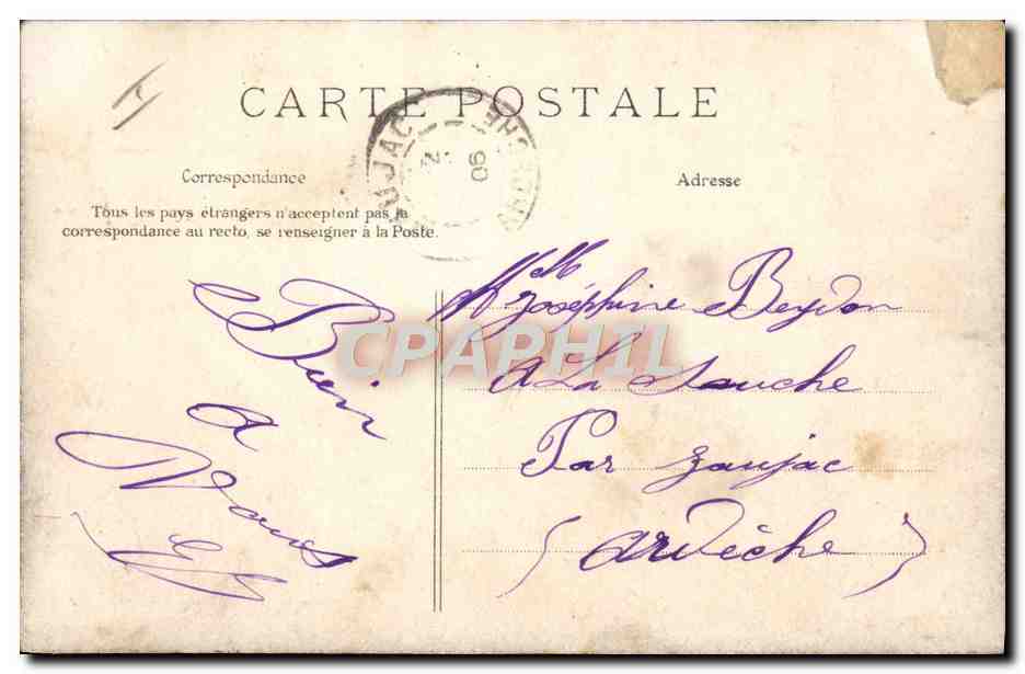 CPA Folklore La source — Verso