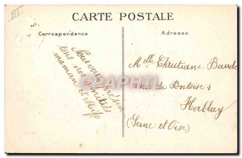 CPA Bateau Paquebot Ile de France  — Verso
