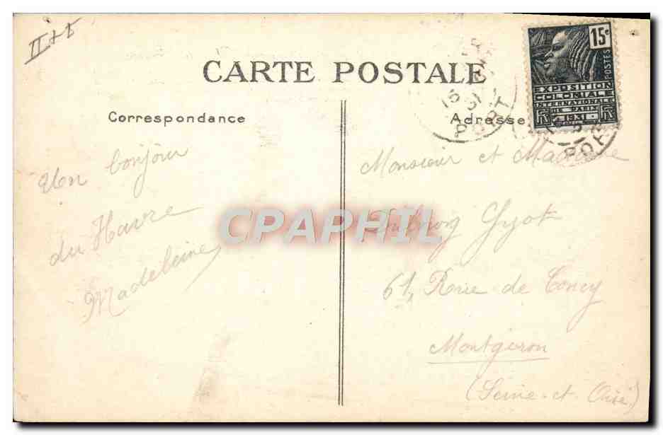 CPA Bateau Paquebot Ile de France — Verso