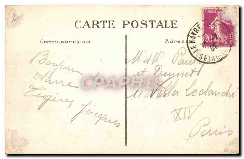CPA Bateau Paquebot Ile de France Le Havre  — Verso