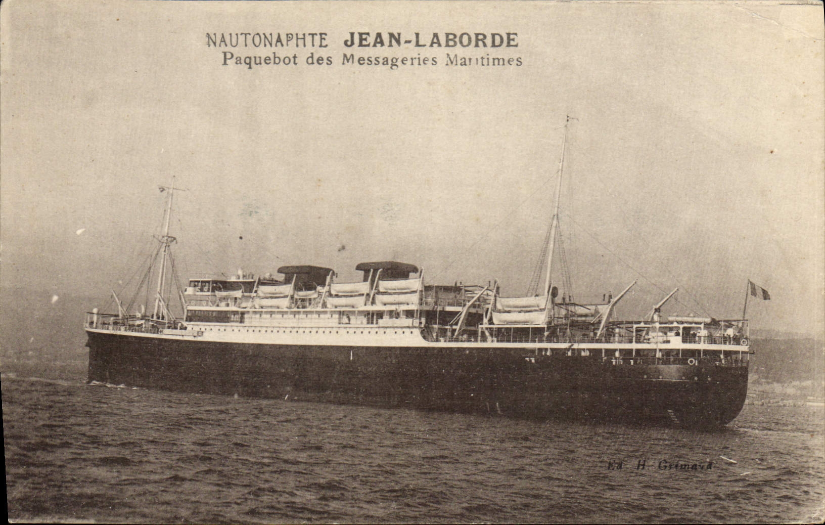 CPA Bateau Paquebot Nautonaphte Jean Laborde Messageries Maritimes
