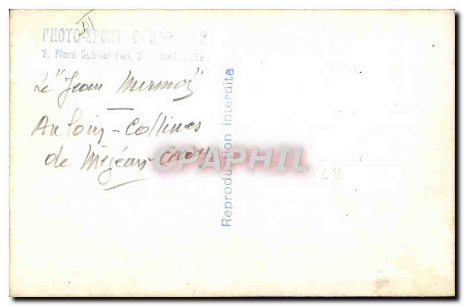 CARTE PHOTO Bateau Paquebot Jean Mermoz  — Verso