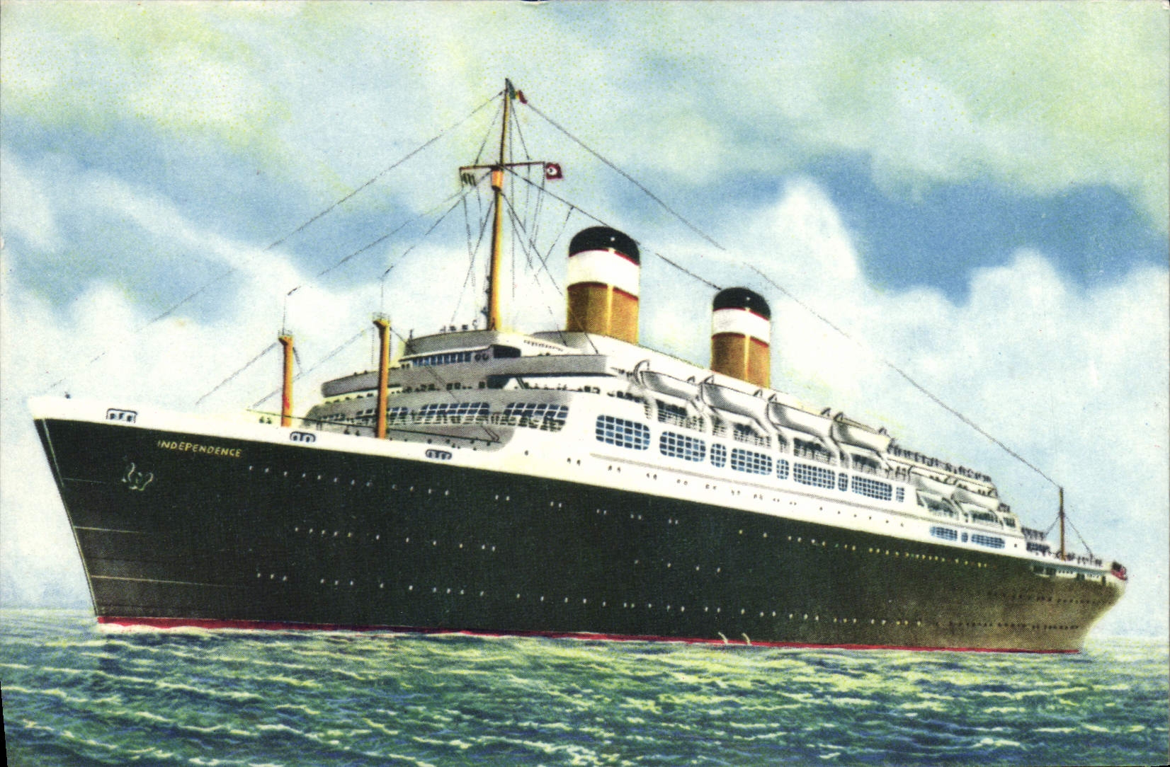 Cruise ship INDEPENDENCE — American Export Lines — 29.500 tonnes — 1.000 passagers