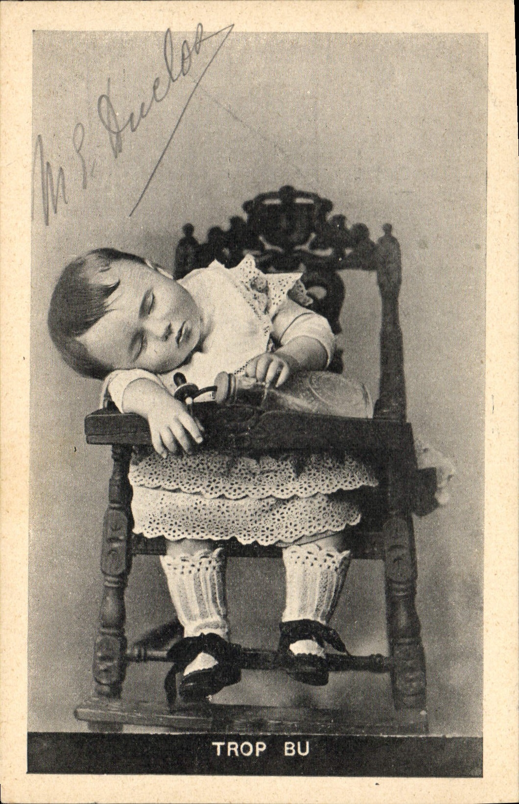 CPA Fantaisie Enfant Lait Biberon