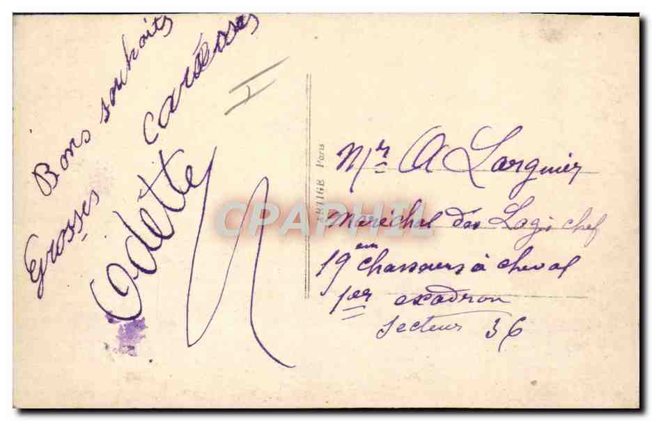 CPA Fantaisie Enfant Soldat Militaria — Verso