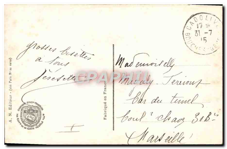 CPA Fantaisie Femme Soldat Militaria — Rückseite