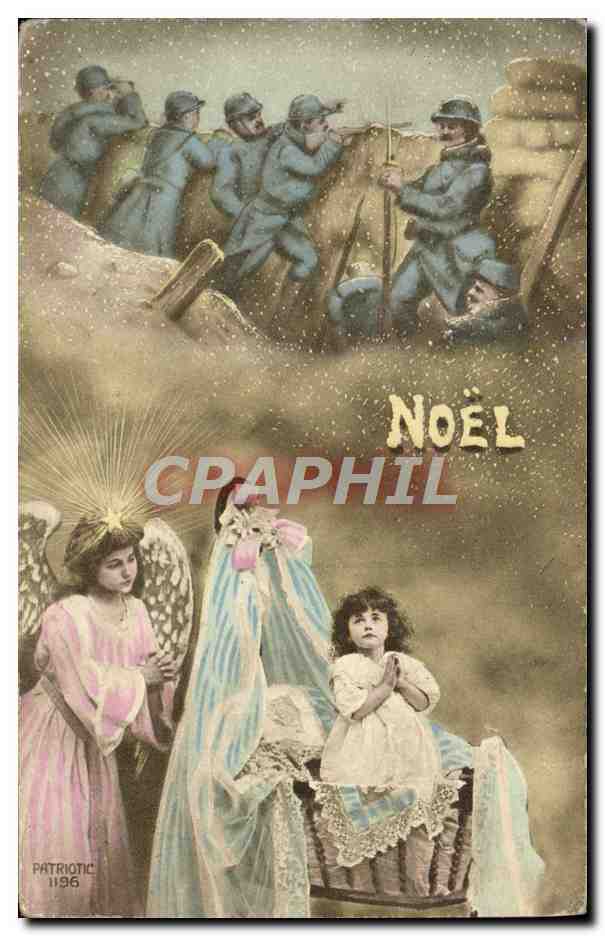 CPA Fantaisie Enfants Noel militaria