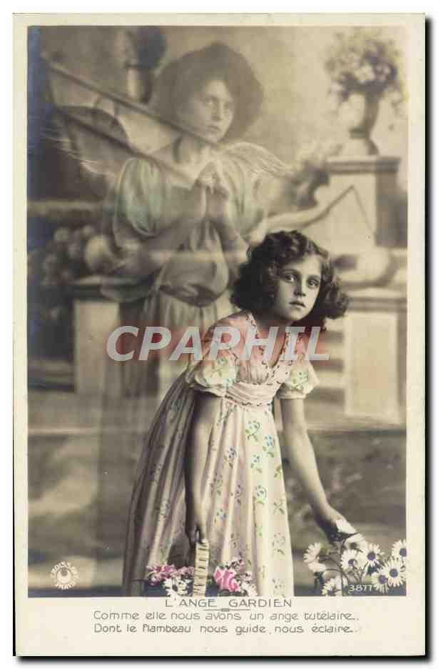 CPA Fantaisie Enfant L'ange gardien