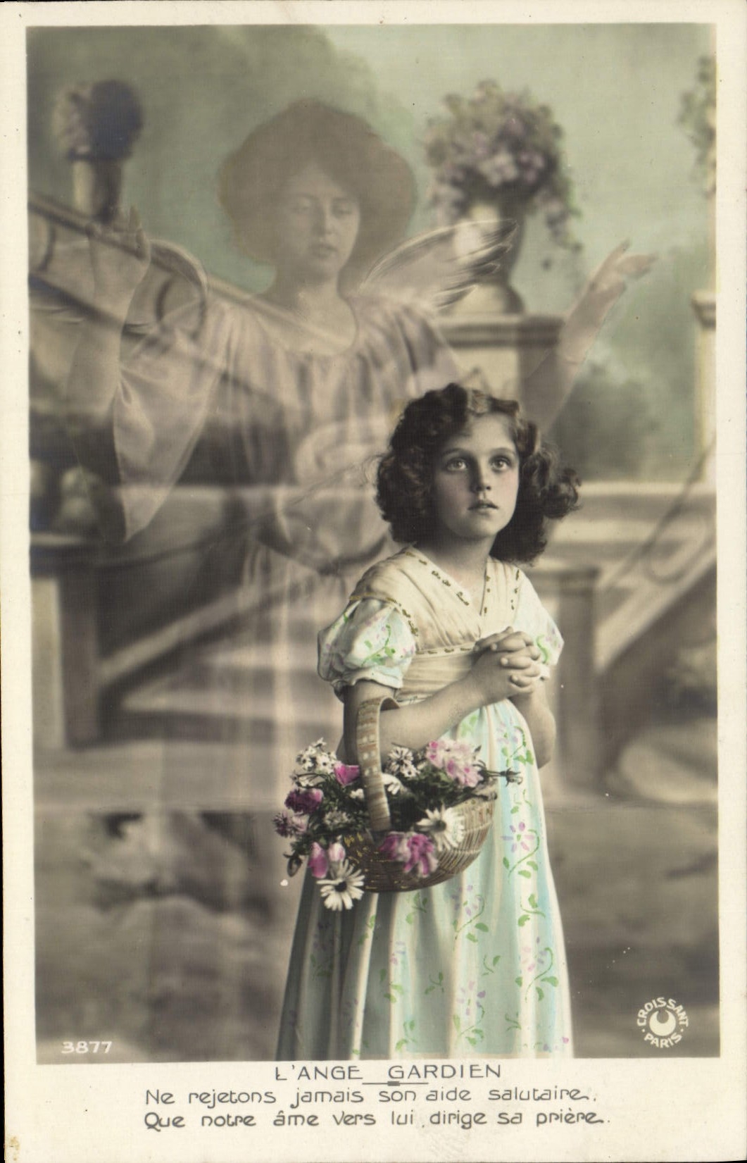 CPA Fantaisie Enfant L'ange gardien