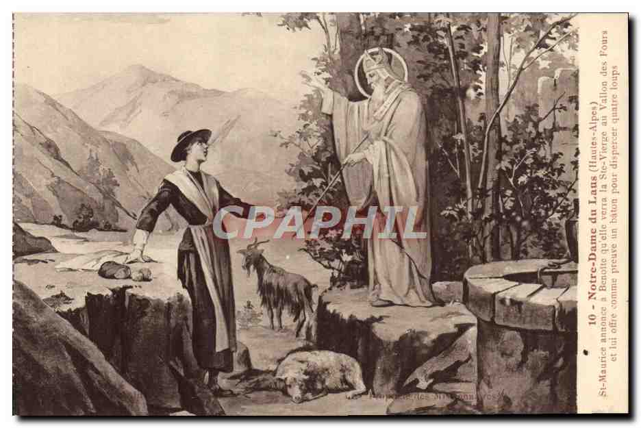 CPA Chevre Notre Dame de Lans St Maurice annonce a Benoite qu'elle verra la Sainte Vierge au Vallon des Fours 