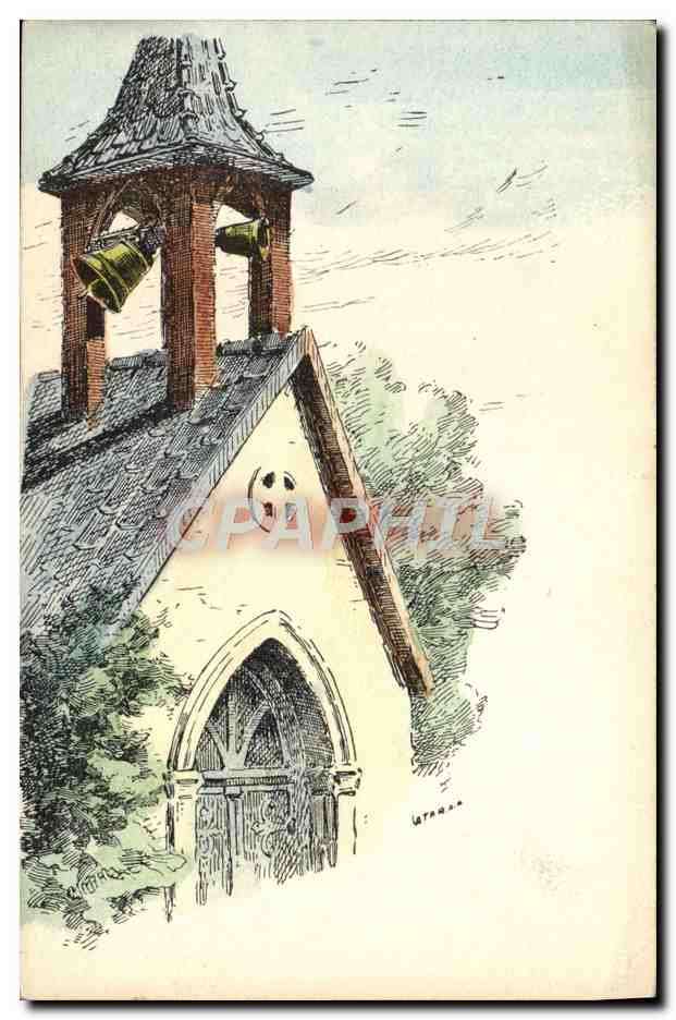 CPA Fantaisie Illustrateur Clocher