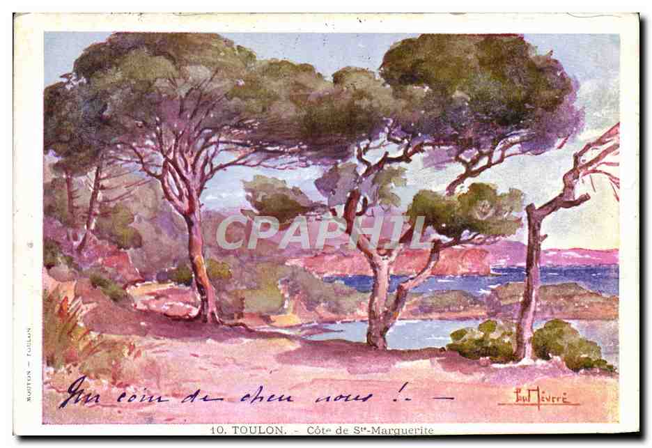 CPA Fantaisie Illustrateur Toulon Cote de Ste Marguerite