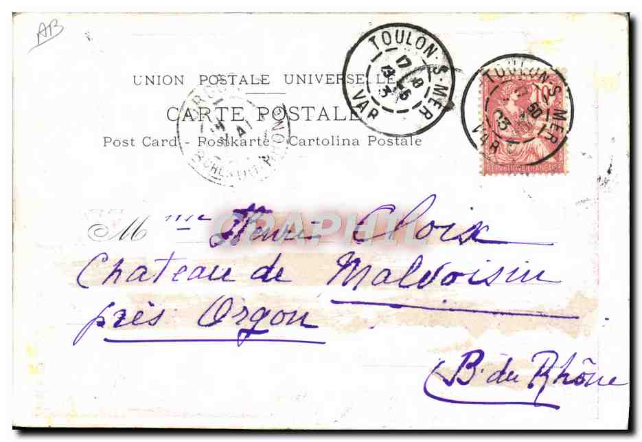 CPA Fantaisie Illustrateur Toulon Cote de Ste Marguerite — Rückseite