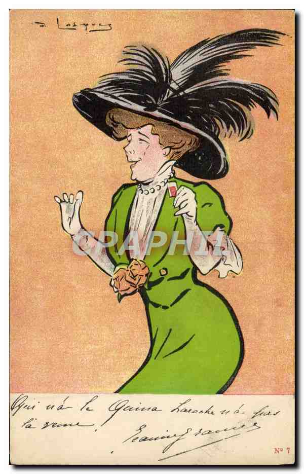 CPA Fantaisie Illustrateur Femme Chapeau Granier Jeanne 