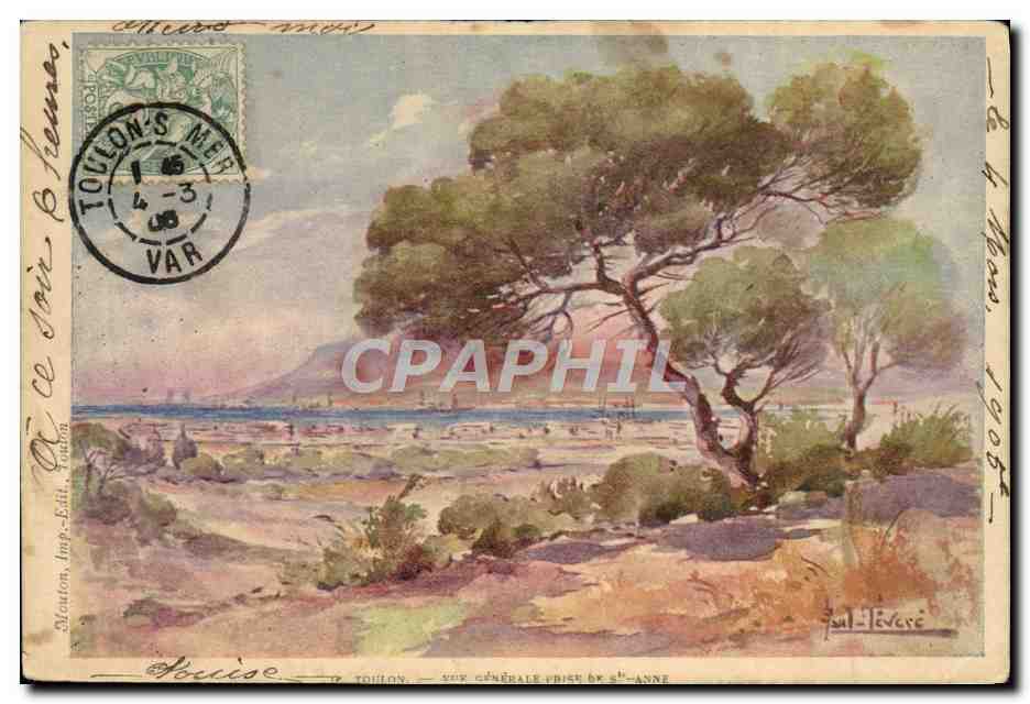 Vue générale prise de Sainte-Anne — Toulon — Imp. Mouton