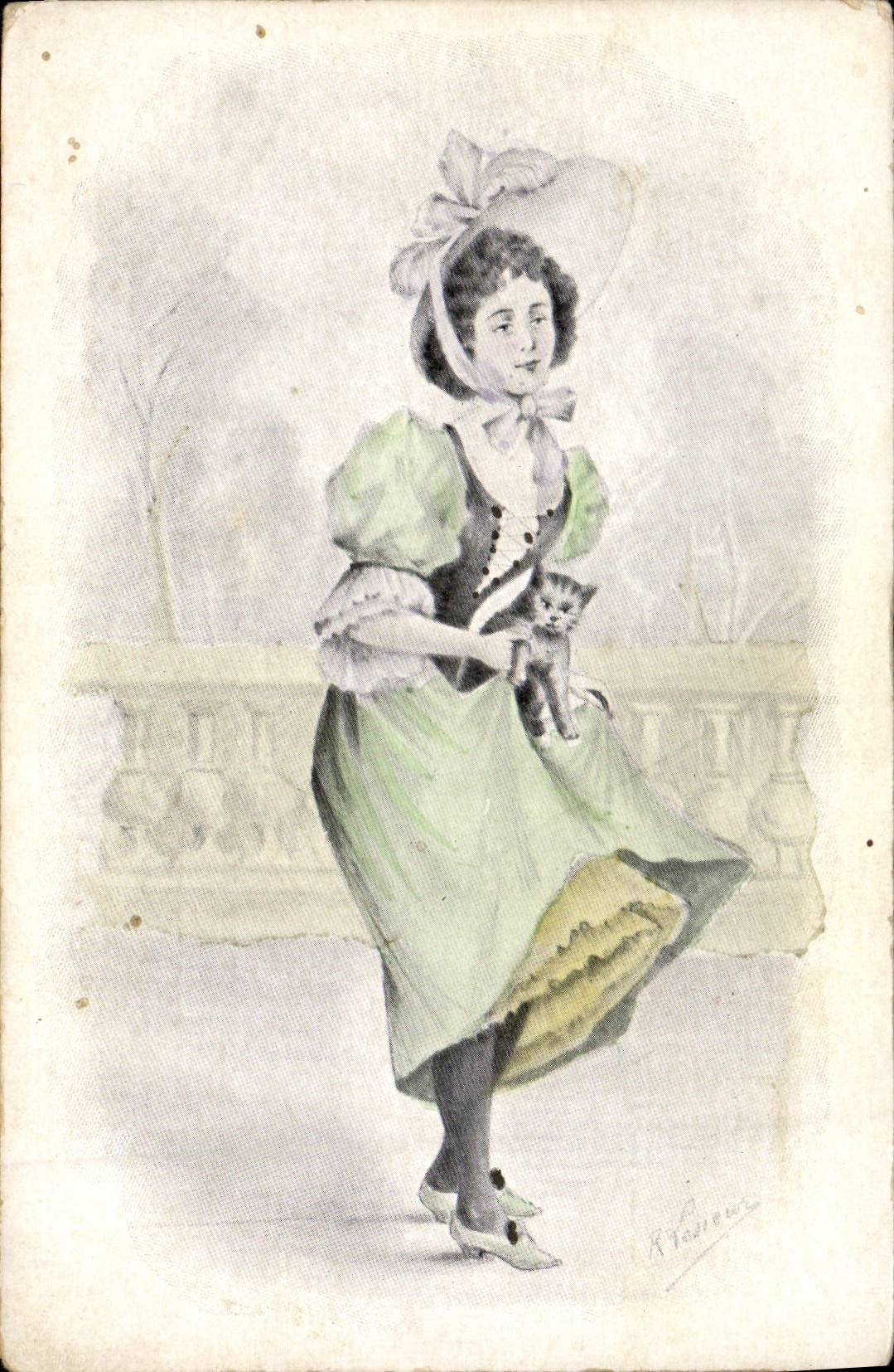CPA Fantaisie Illustrateur Femme