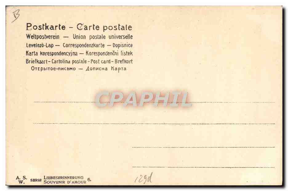 CPA Fantaisie Illustrateur Femme — Rückseite