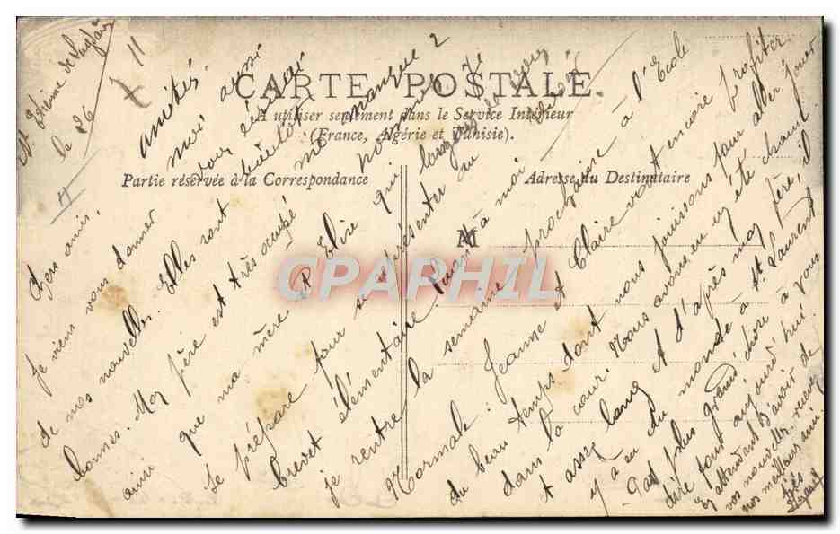 Scène de village avec soldats — E.P.-47- — Verso