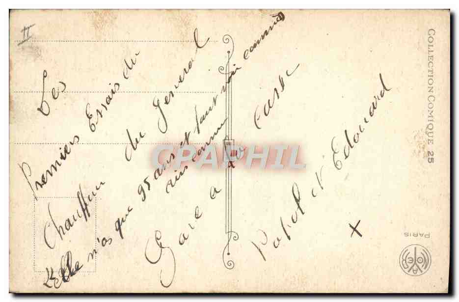 Madame la Gouroule — caricature satirique — B. J. — Collection Comique 25, Paris — Reverso