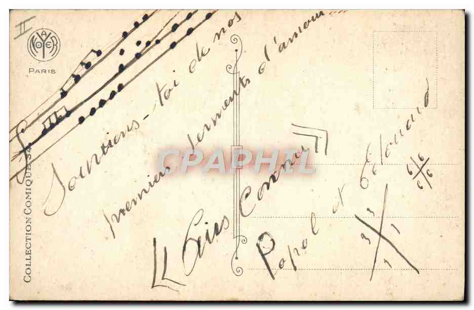 CPA Fantaisie Militaria  — Rückseite