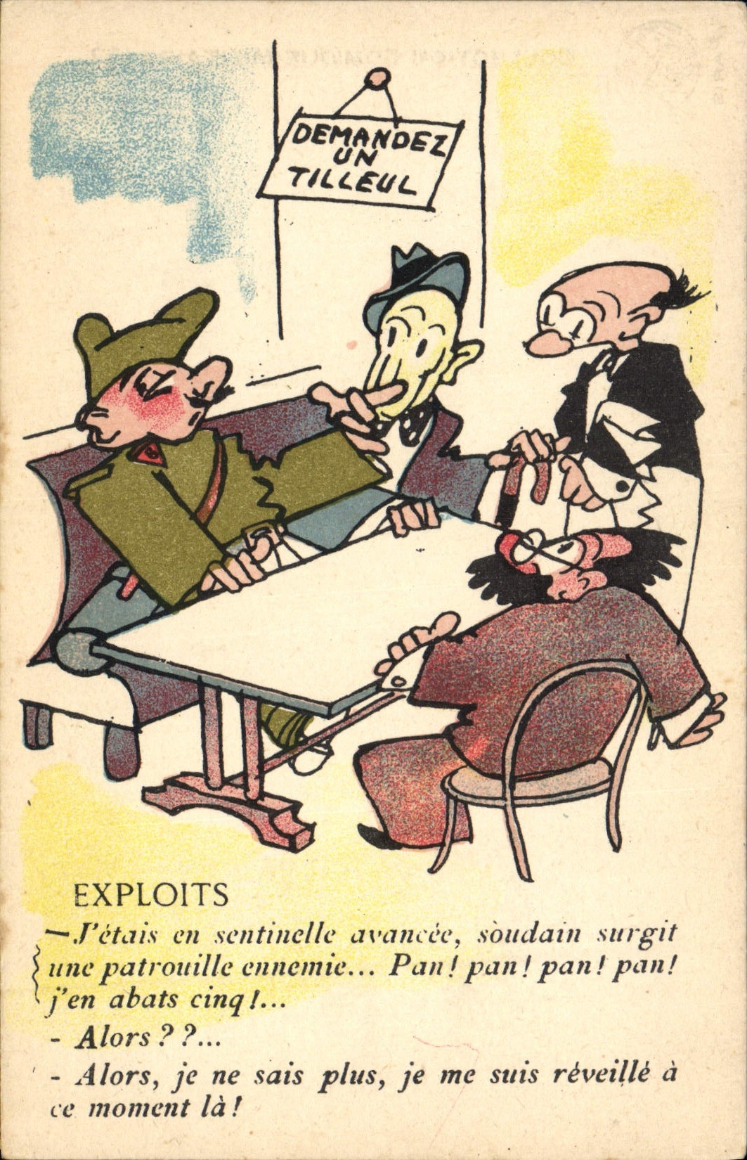 Exploits — Demandez un tilleul — Collection Comique Militaire, éd. Noïer, n°163