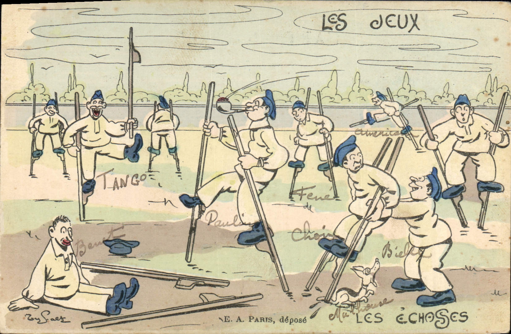 Les Jeux — Les Échoses — E. A. Paris, déposé