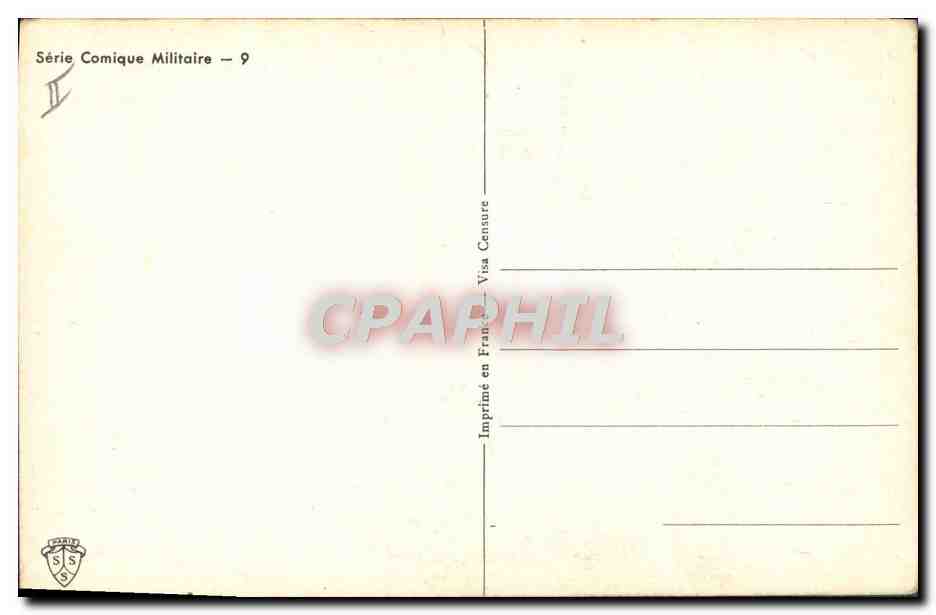 Infirmérie — Soldats et infirmier — Série Comique Militaire - 9 — Reverso