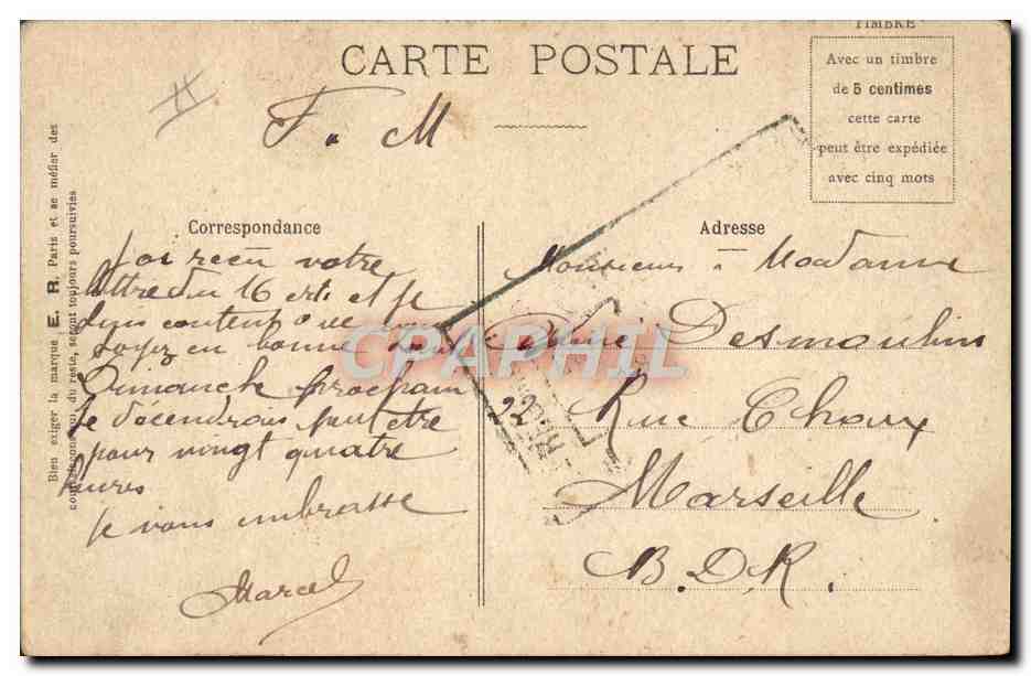 Les Tire-au-Q..! — Infirmerie — E. R., Paris (Modèle déposé n°14877) — Verso