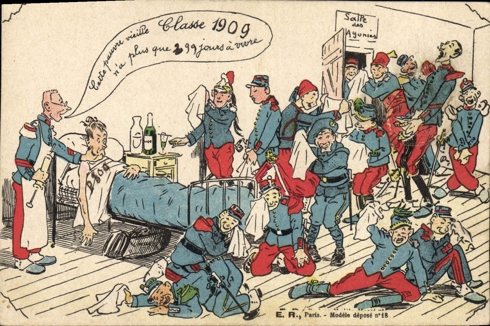 Salle des Agonies — Classe 1909 — E.R., Paris, Modèle n°18