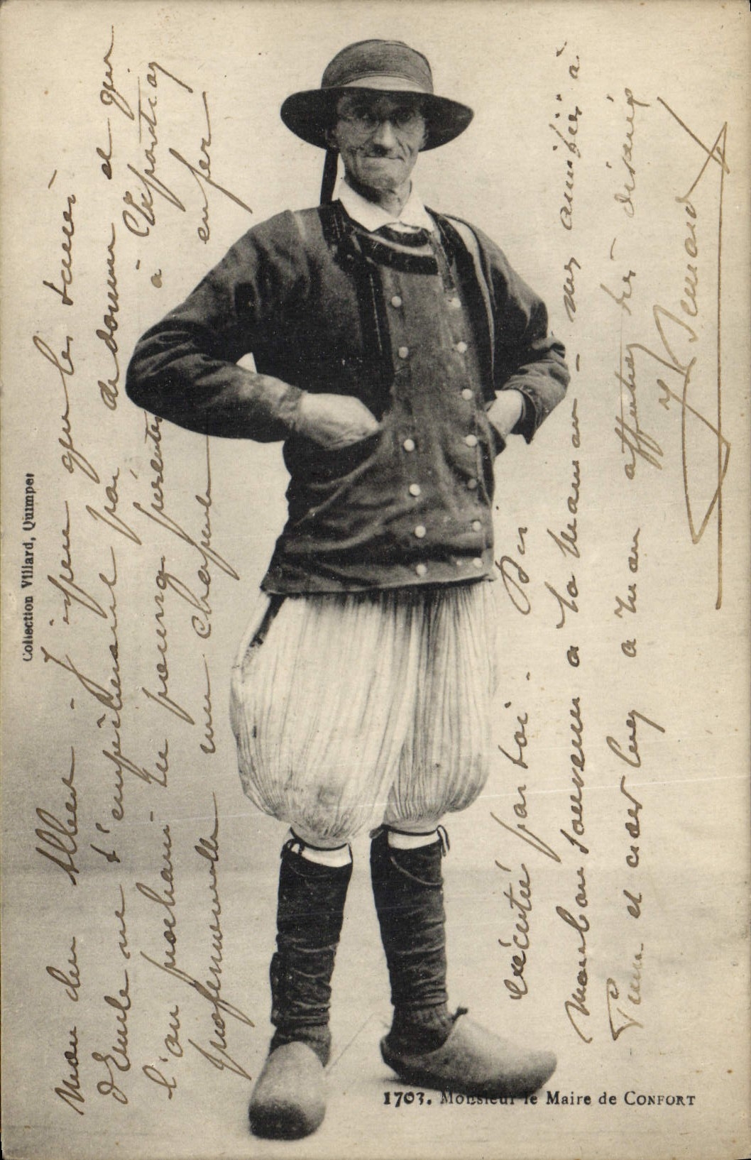 Monsieur le Maire de Confort — costume traditionnel — Collection Villiard, Quimper, n°1703