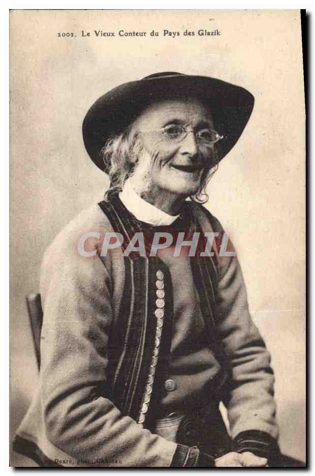 CPA Folklore le vieux conteur du Pays des Glazik