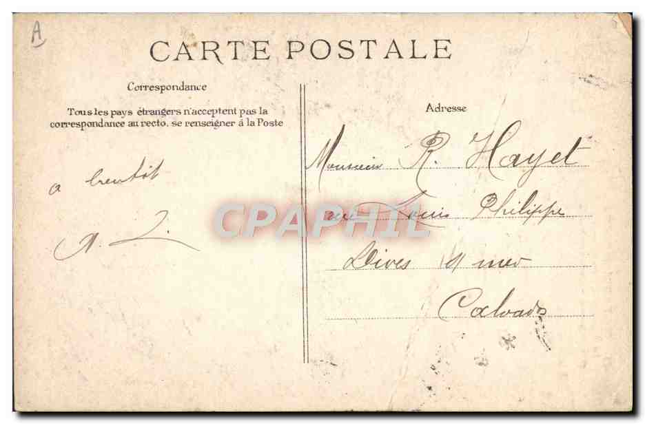 CPA Folklore Costumes bretons La bonne vieille de Carantec et Locquenole Costume de fete  — Verso