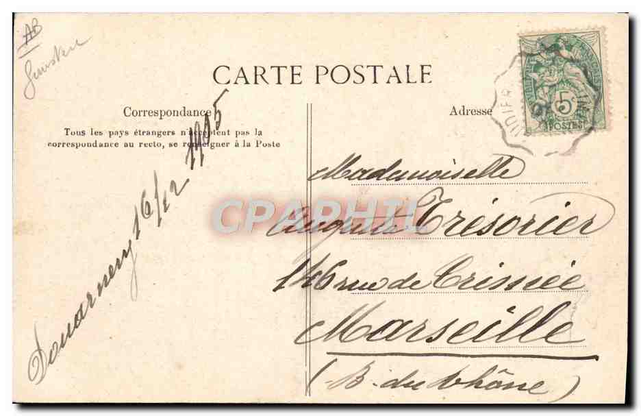 CPA Folklore Maries de Ploare Environs de Douarnenez L'entree en gavote  — Verso