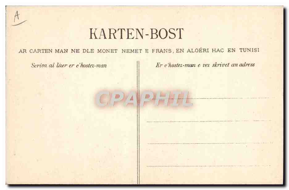 CPA Folklore Briec Faneur Enfant  — Verso