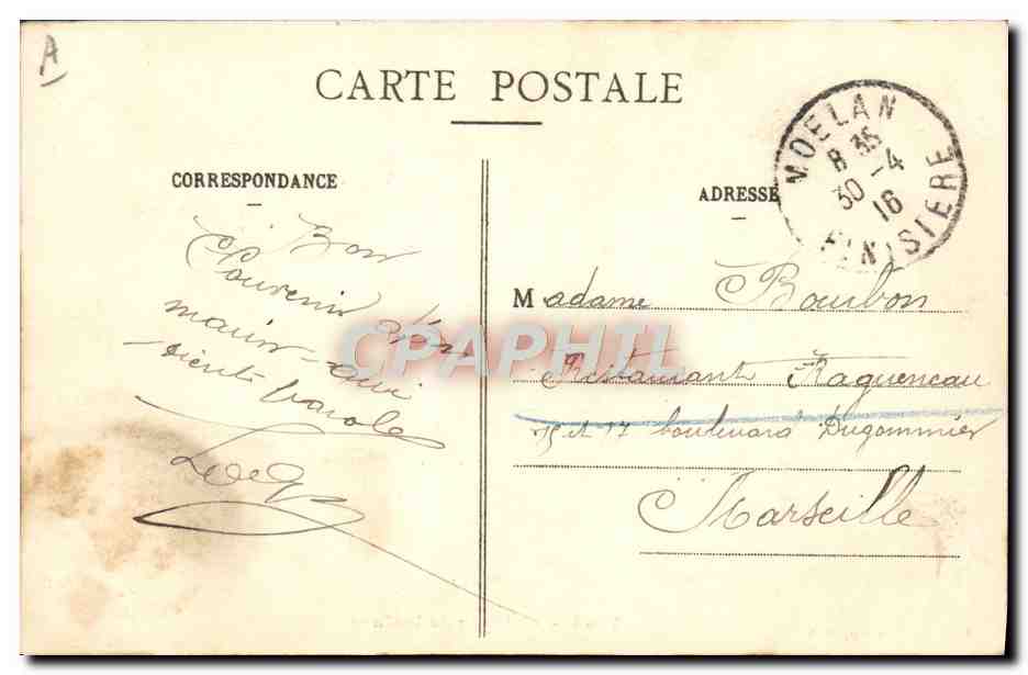 CPA Folklore La lecon de lecture  — Verso