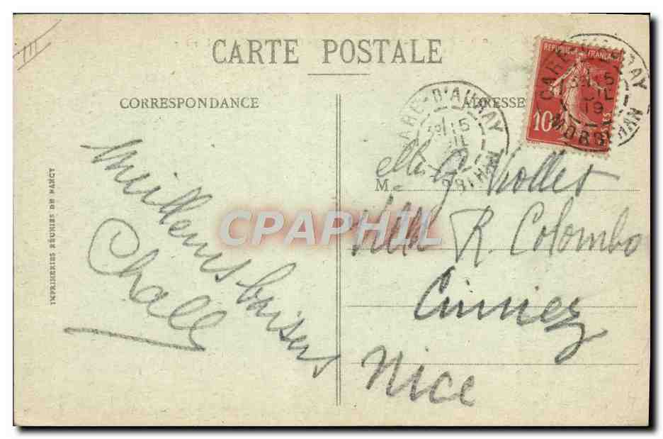 CPA Folklore Noce bretonne aux environs de Pont Aven Le cortege Mariage — Verso