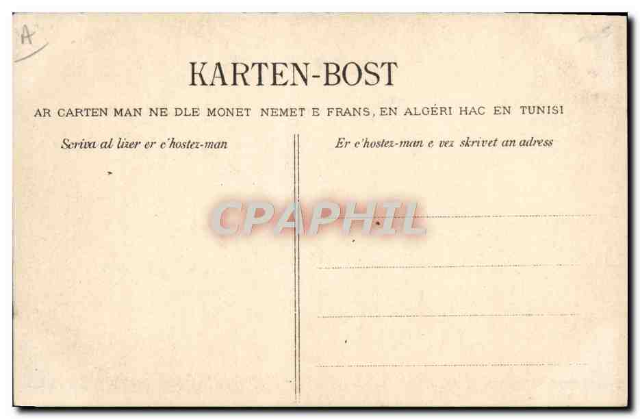 CPA Folklore Vieux breton de Plogonnec  — Verso